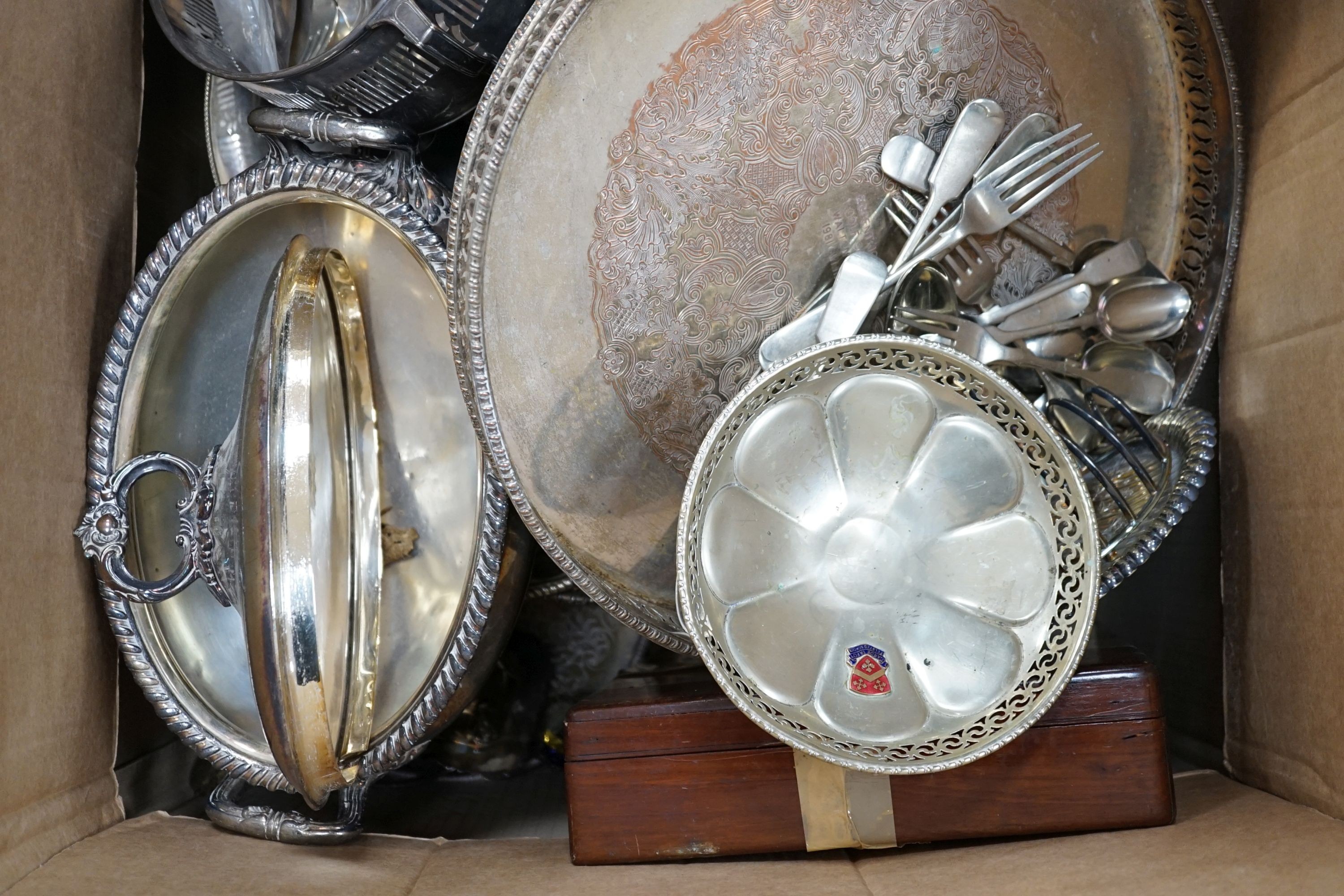 Plate wares including a soup tureen, entree dish etc